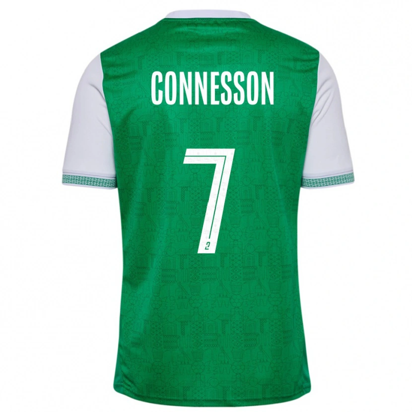 Danxen Homem Camisola Adèle Connesson #7 Verde Branco Principal 2025/26 Camisa