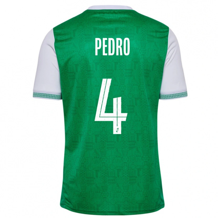 Danxen Homem Camisola Kévin Pedro #4 Verde Branco Principal 2025/26 Camisa
