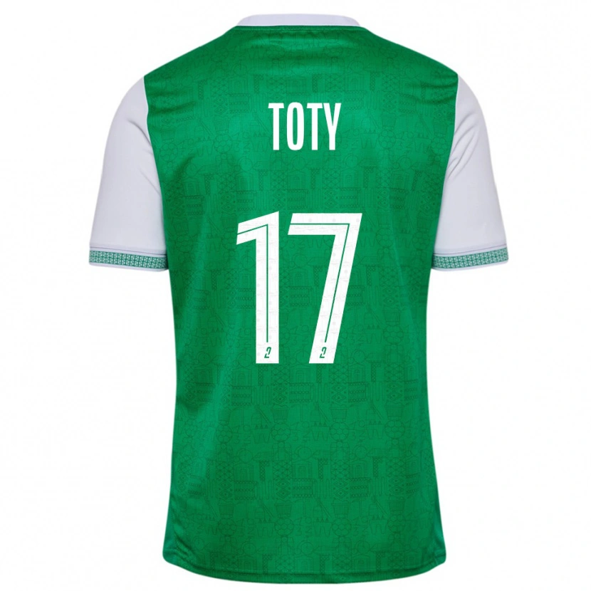 Danxen Homem Camisola Mylan Toty #17 Verde Branco Principal 2025/26 Camisa