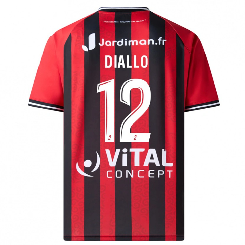 Danxen Homem Camisola Youssouf Diallo #12 Vermelho Preto Principal 2025/26 Camisa