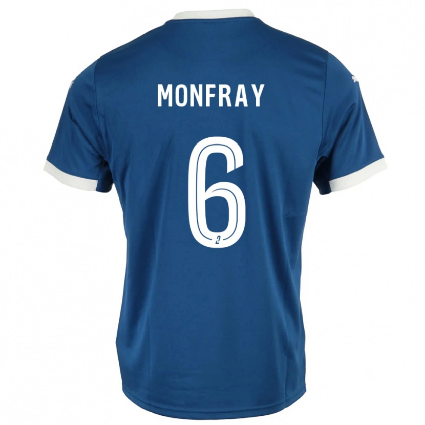 Danxen Homem Camisola Adrien Monfray #6 Azul Branco Principal 2025/26 Camisa