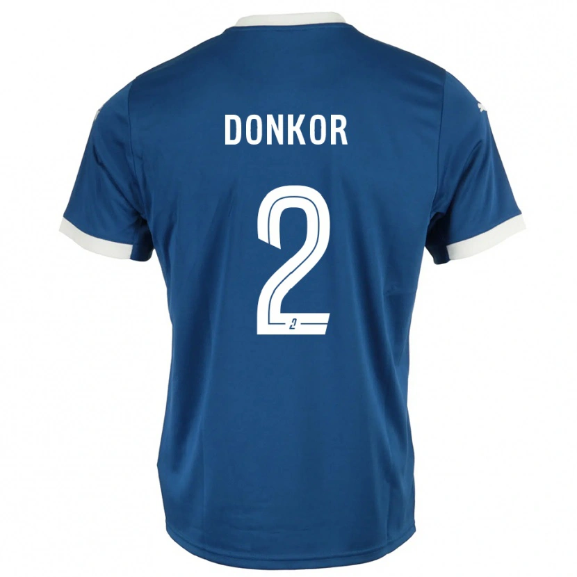 Danxen Homem Camisola Noah Donkor #2 Azul Branco Principal 2025/26 Camisa