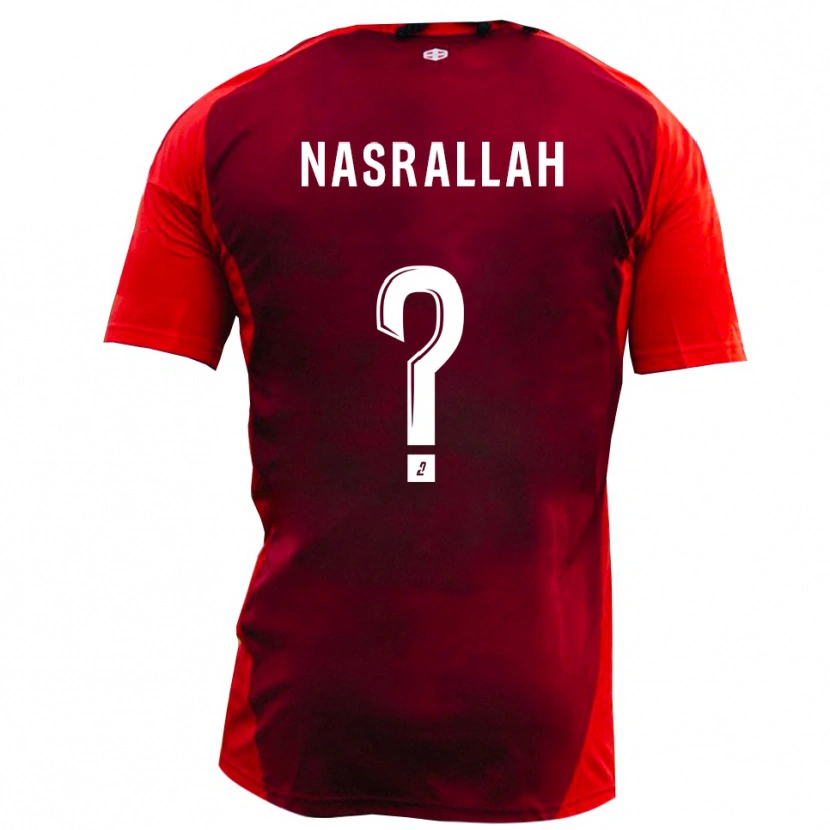 Danxen Homem Camisola Noham Nasrallah #0 Vermelho Borgonha Principal 2025/26 Camisa