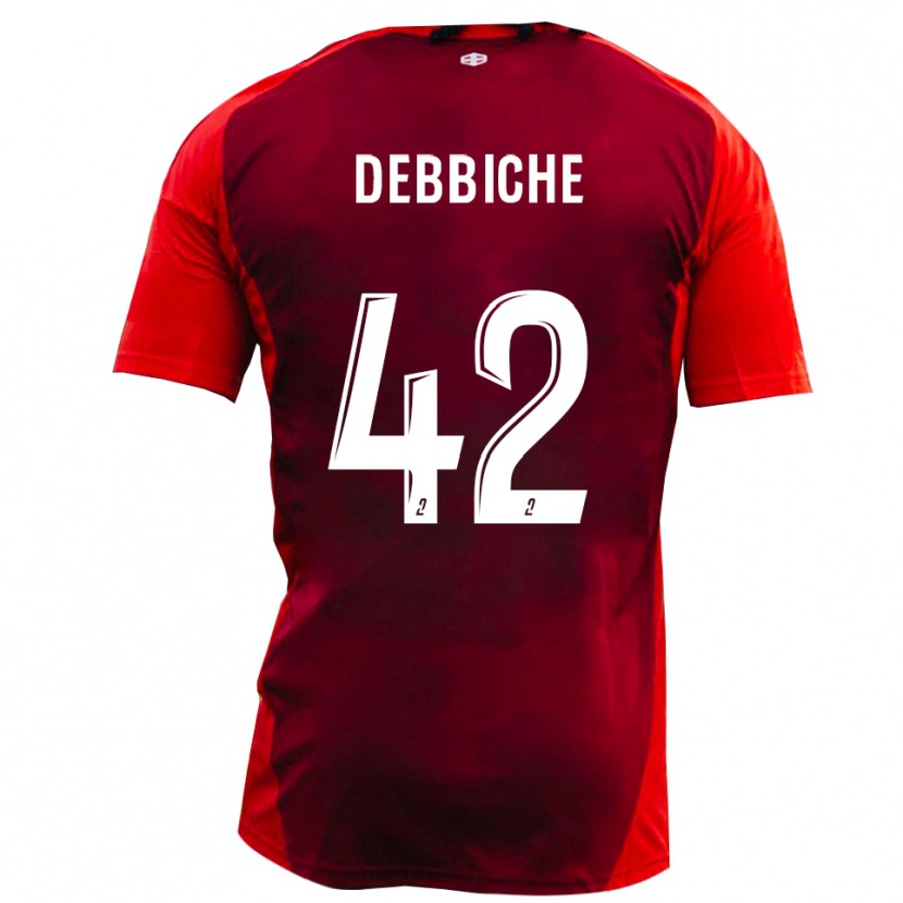 Danxen Homem Camisola Wael Debbiche #42 Vermelho Borgonha Principal 2025/26 Camisa