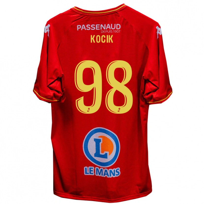 Danxen Homem Camisola Nicolas Kocik #98 Vermelho Amarelo Principal 2025/26 Camisa