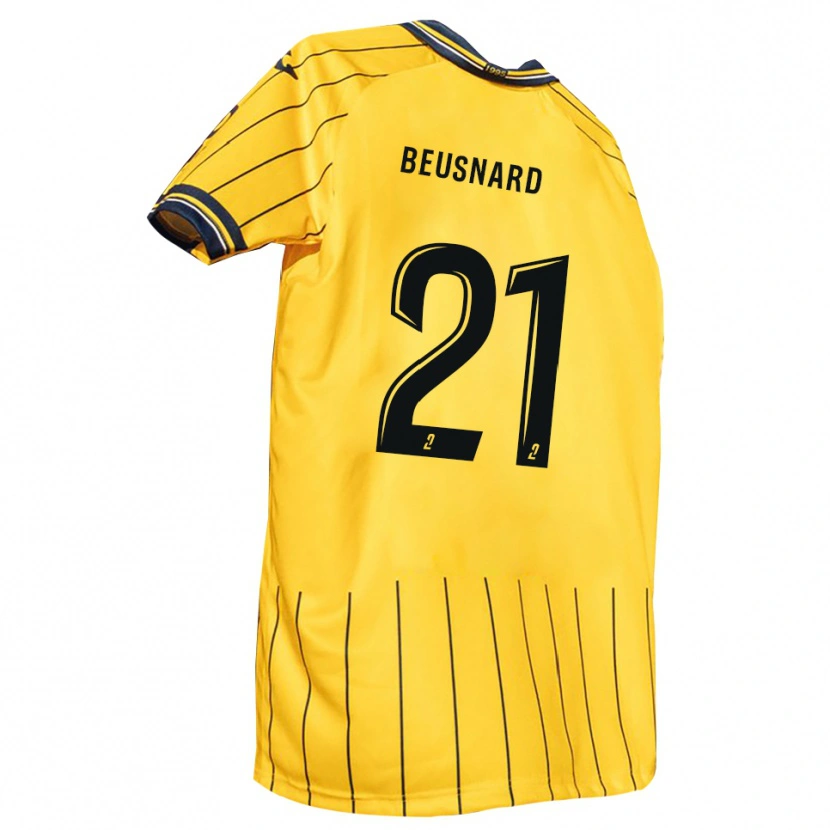 Danxen Homem Camisola Steeve Beusnard #21 Amarelo Azul Marinho Principal 2025/26 Camisa