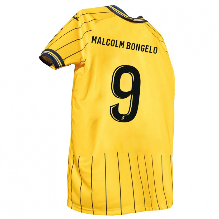 Danxen Homem Camisola Fidèle Malcolm Bongelo #9 Amarelo Azul Marinho Principal 2025/26 Camisa