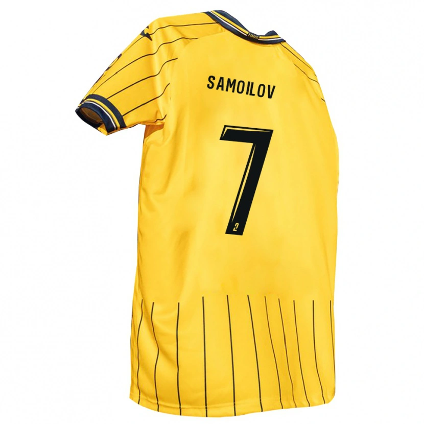 Danxen Homem Camisola Maksim Samoilov #7 Amarelo Azul Marinho Principal 2025/26 Camisa
