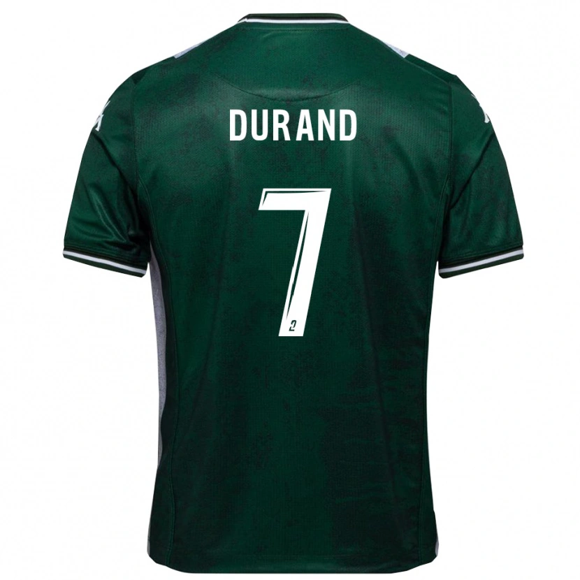 Danxen Homem Camisola Damien Durand #7 Verde Branco Principal 2025/26 Camisa