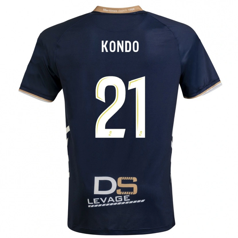 Danxen Homem Camisola Geoffrey Kondo #21 Azul Marinho Dourado Principal 2025/26 Camisa