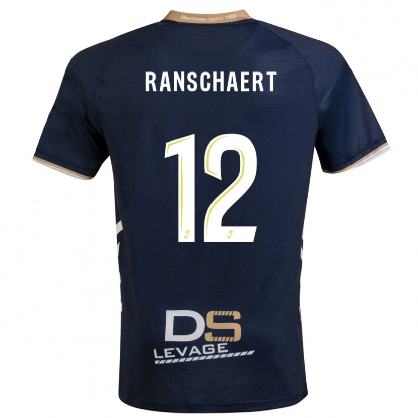 Danxen Homem Camisola Rafael Ranschaert #12 Azul Marinho Dourado Principal 2025/26 Camisa