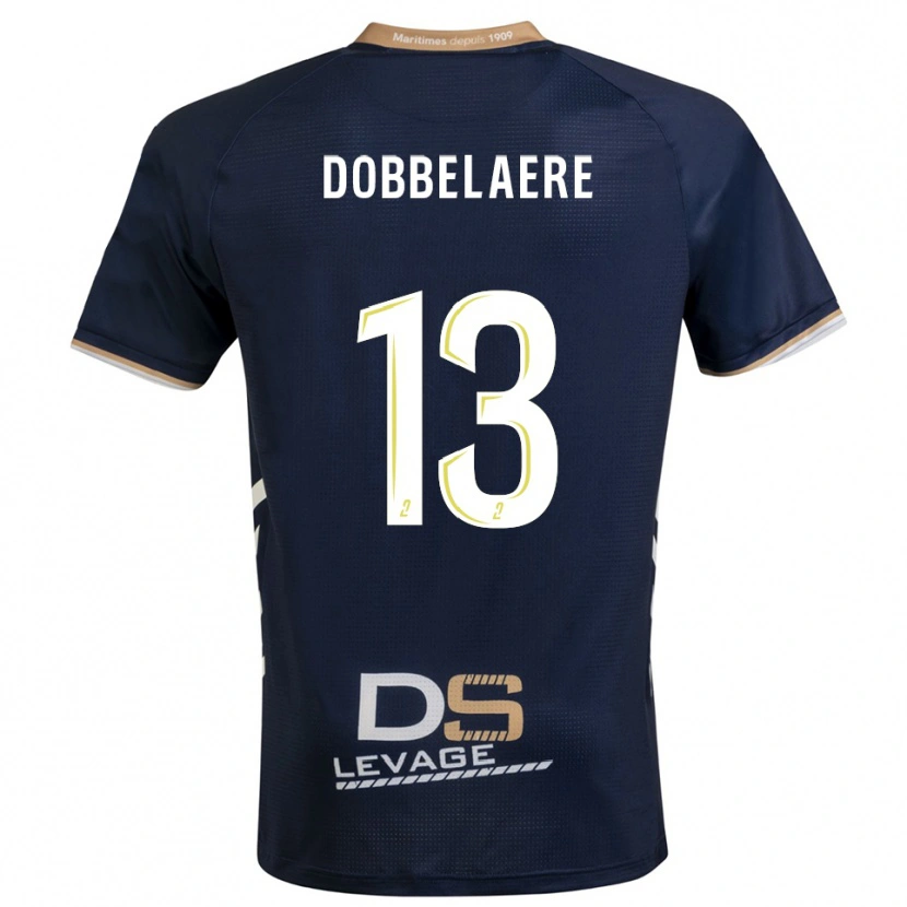 Danxen Homem Camisola Maxime Dobbelaere #13 Azul Marinho Dourado Principal 2025/26 Camisa