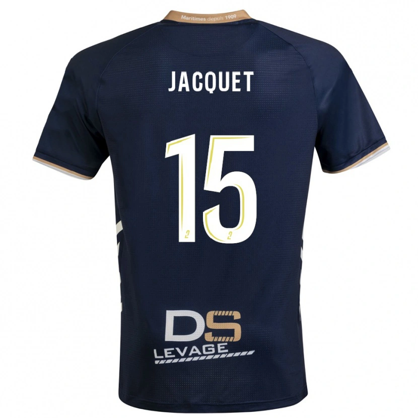 Danxen Homem Camisola Nils Jacquet #15 Azul Marinho Dourado Principal 2025/26 Camisa