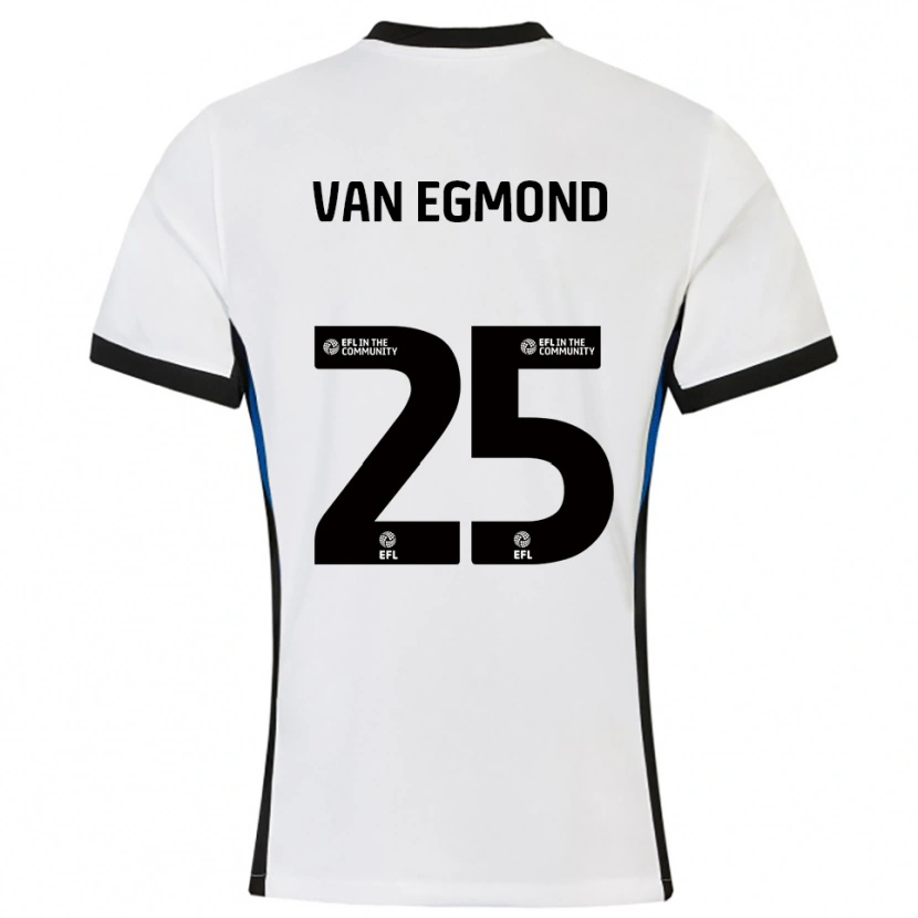 Danxen Homem Camisola Emily Van Egmond #25 Branco Azul Alternativa 2025/26 Camisa