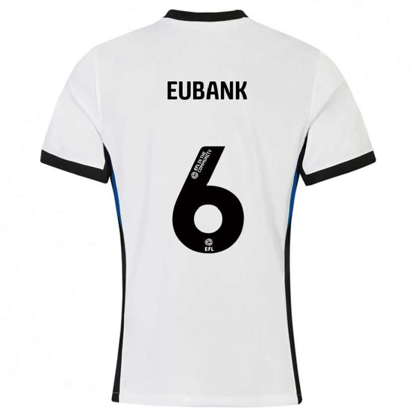 Danxen Homem Camisola Cameron Eubank #6 Branco Azul Alternativa 2025/26 Camisa
