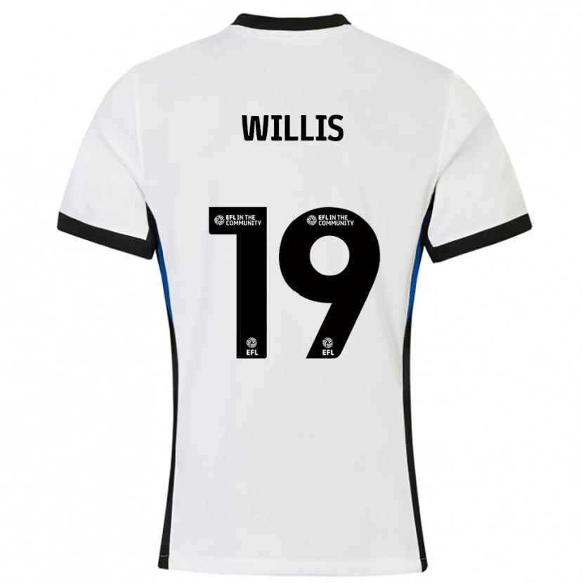 Danxen Homem Camisola Zach Willis #19 Branco Azul Alternativa 2025/26 Camisa