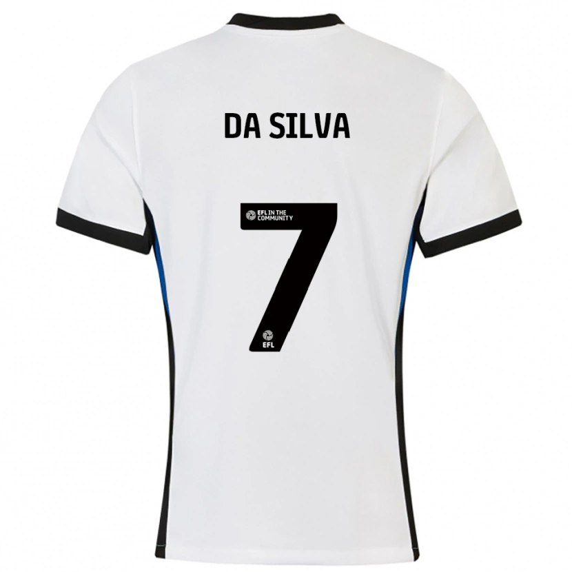 Danxen Homem Camisola Alezandro Da Silva #7 Branco Azul Alternativa 2025/26 Camisa