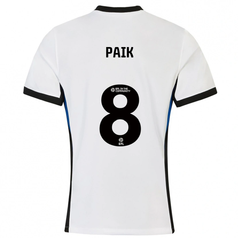 Danxen Homem Camisola Seung-Ho Paik #8 Branco Azul Alternativa 2025/26 Camisa