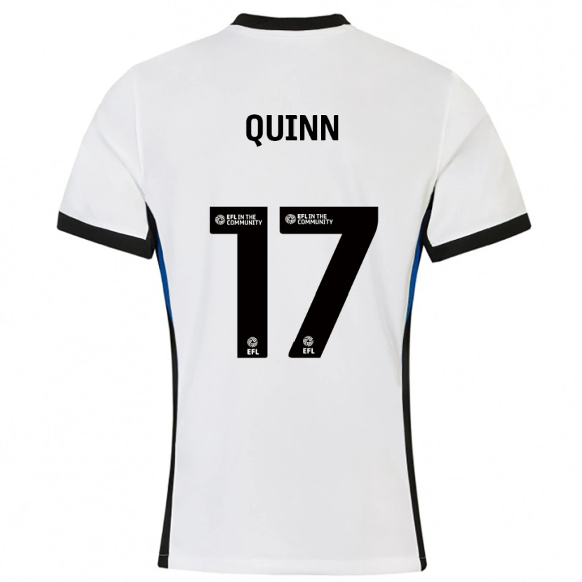 Danxen Homem Camisola Lucy Quinn #17 Branco Azul Alternativa 2025/26 Camisa