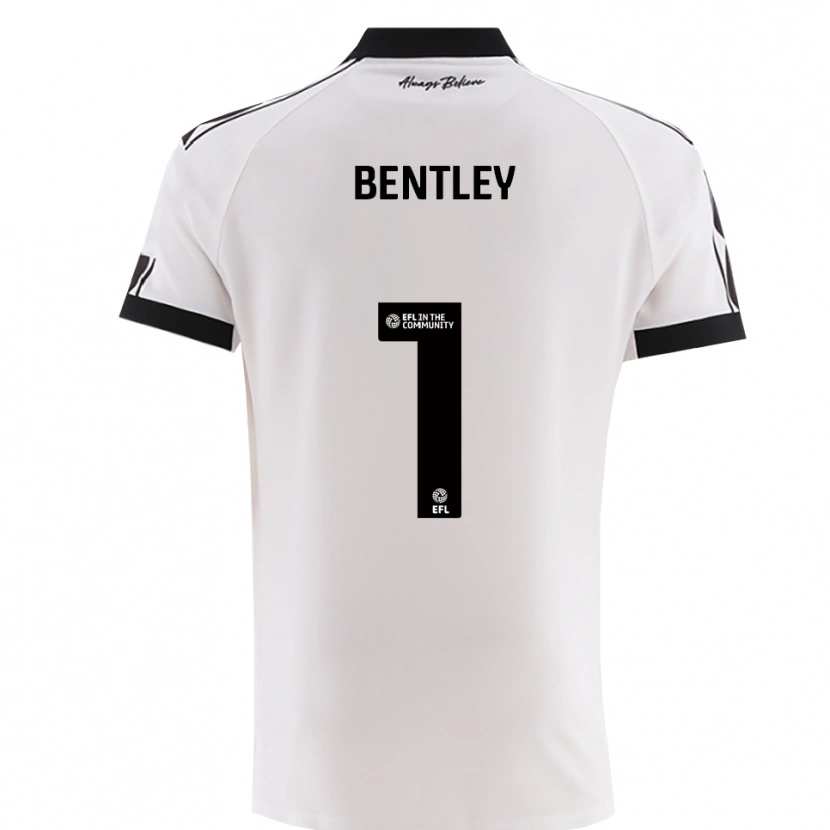 Danxen Homem Camisola Fran Bentley #1 Branco Preto Alternativa 2025/26 Camisa