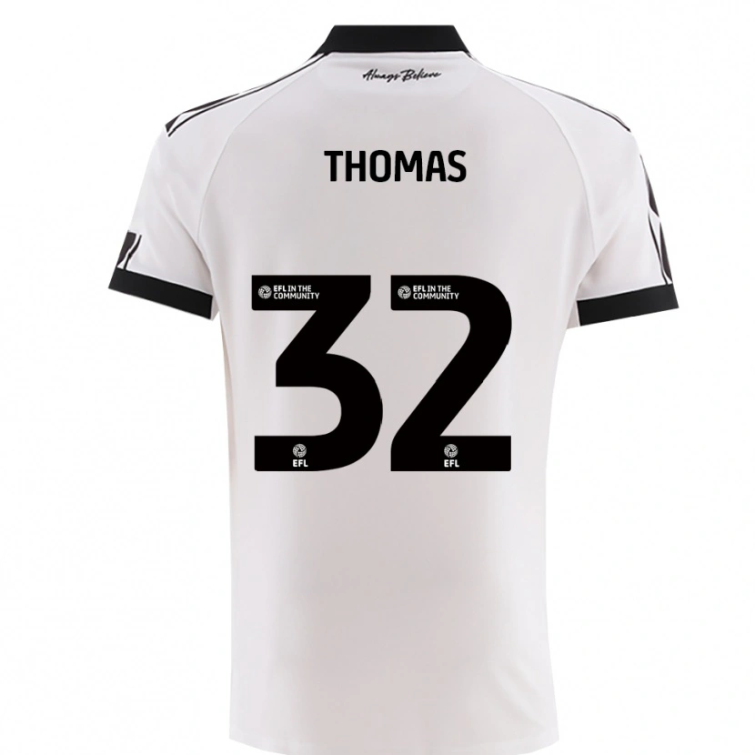 Danxen Homem Camisola Lewis Thomas #32 Branco Preto Alternativa 2025/26 Camisa