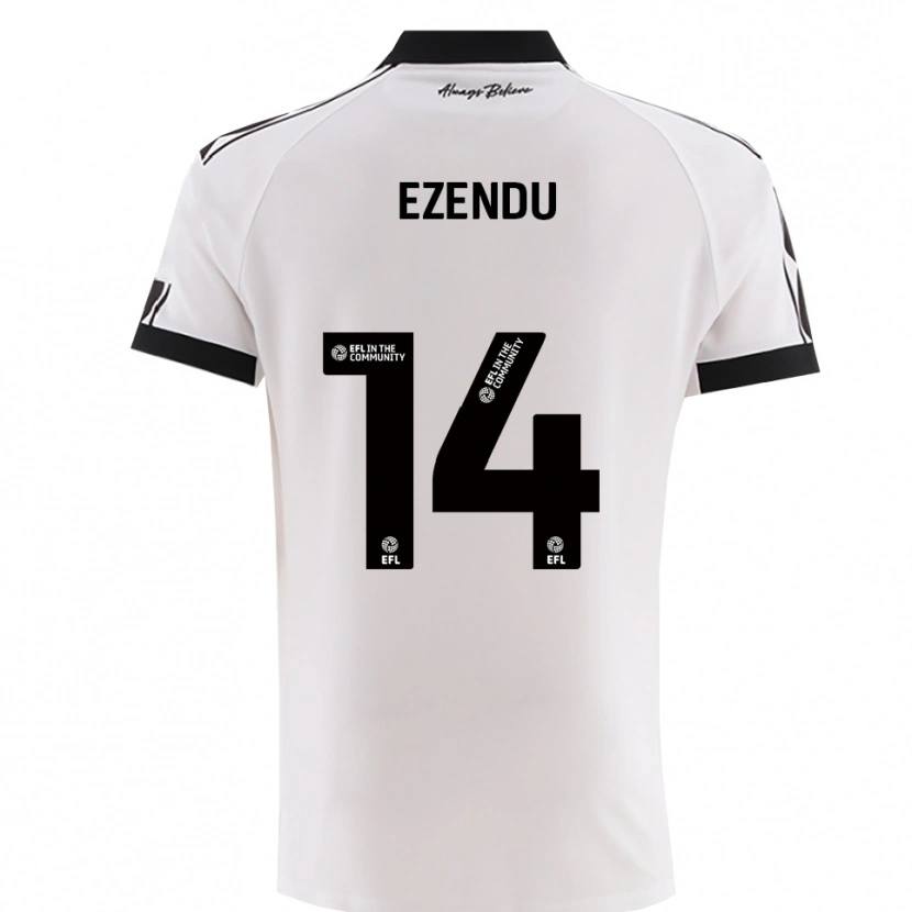 Danxen Homem Camisola Daniel Ezendu #14 Branco Preto Alternativa 2025/26 Camisa