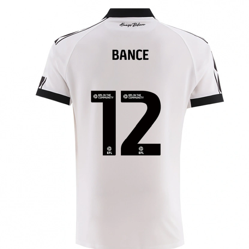 Danxen Homem Camisola Libby Bance #12 Branco Preto Alternativa 2025/26 Camisa