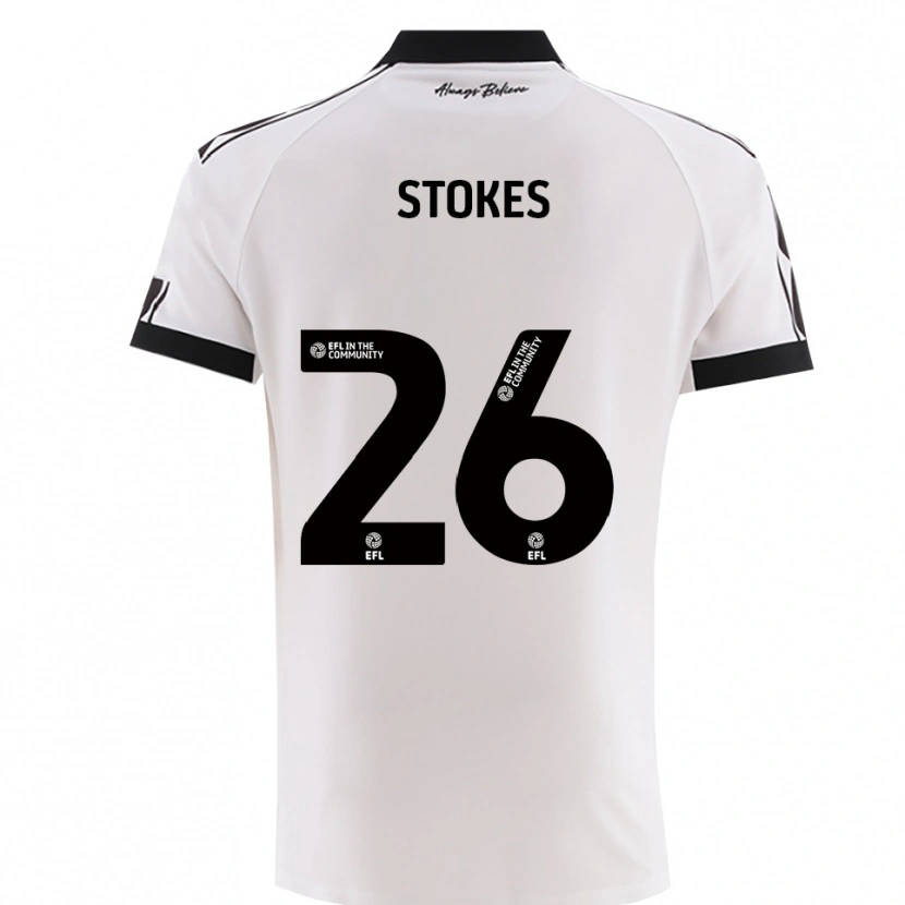 Danxen Homem Camisola Josh Stokes #26 Branco Preto Alternativa 2025/26 Camisa