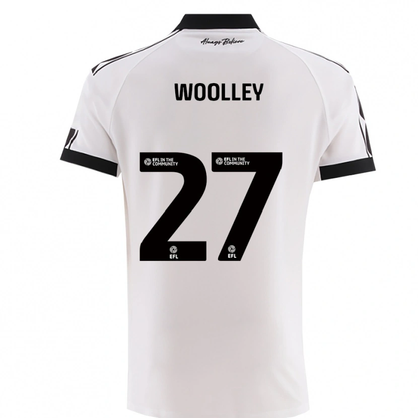 Danxen Homem Camisola Jesse Woolley #27 Branco Preto Alternativa 2025/26 Camisa