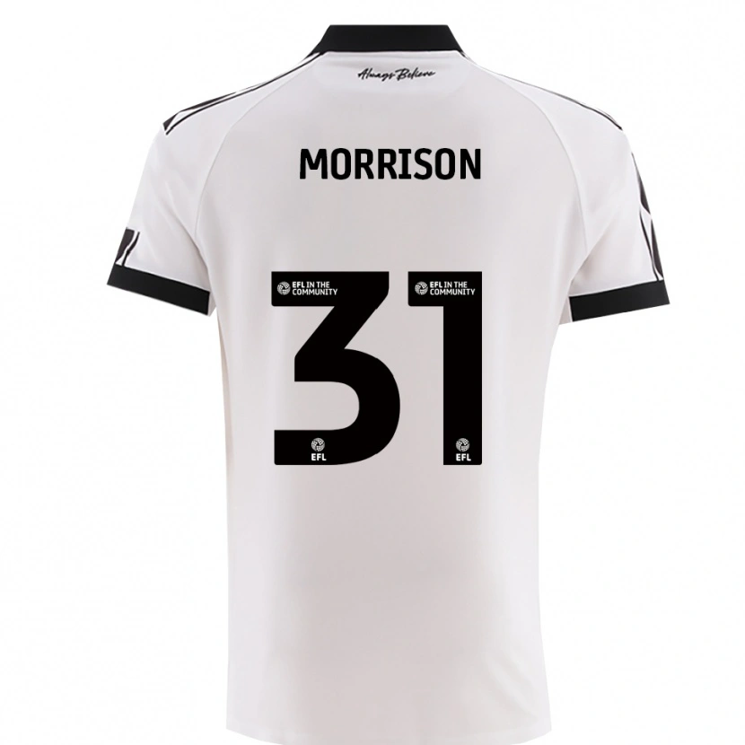 Danxen Homem Camisola Elijah Morrison #31 Branco Preto Alternativa 2025/26 Camisa