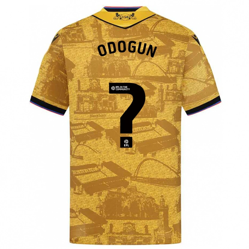 Danxen Homem Camisola David Odogun #0 Dourado Preto Alternativa 2025/26 Camisa