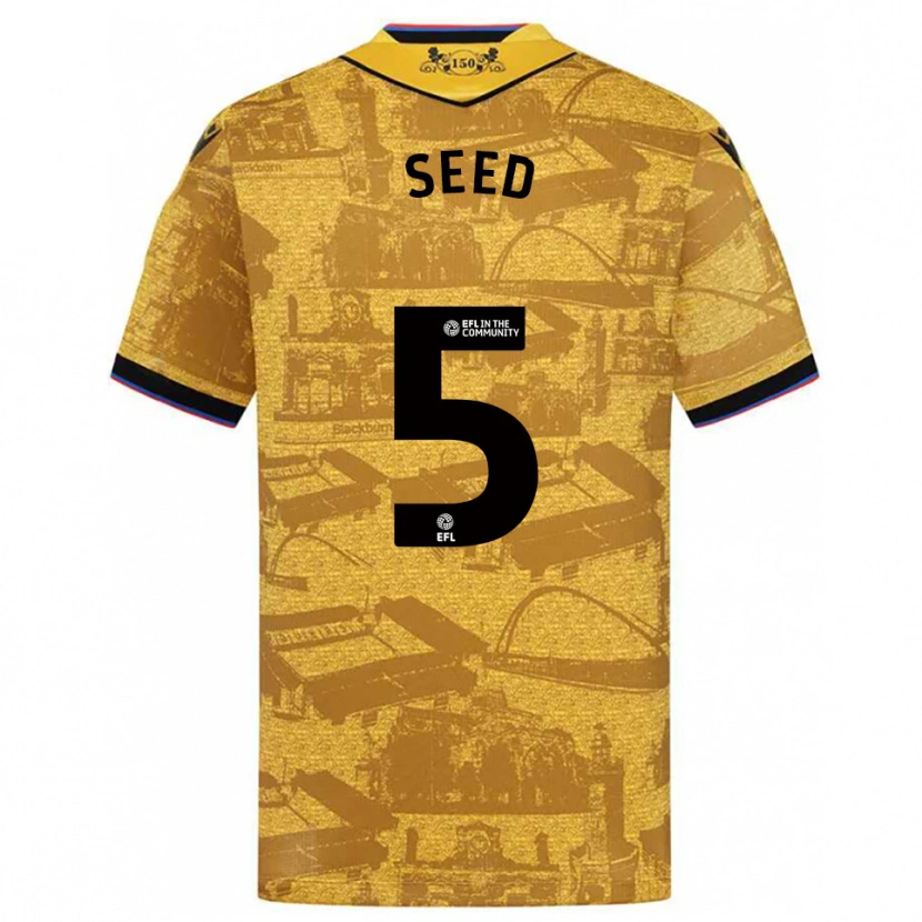 Danxen Homem Camisola Helen Seed #5 Dourado Preto Alternativa 2025/26 Camisa