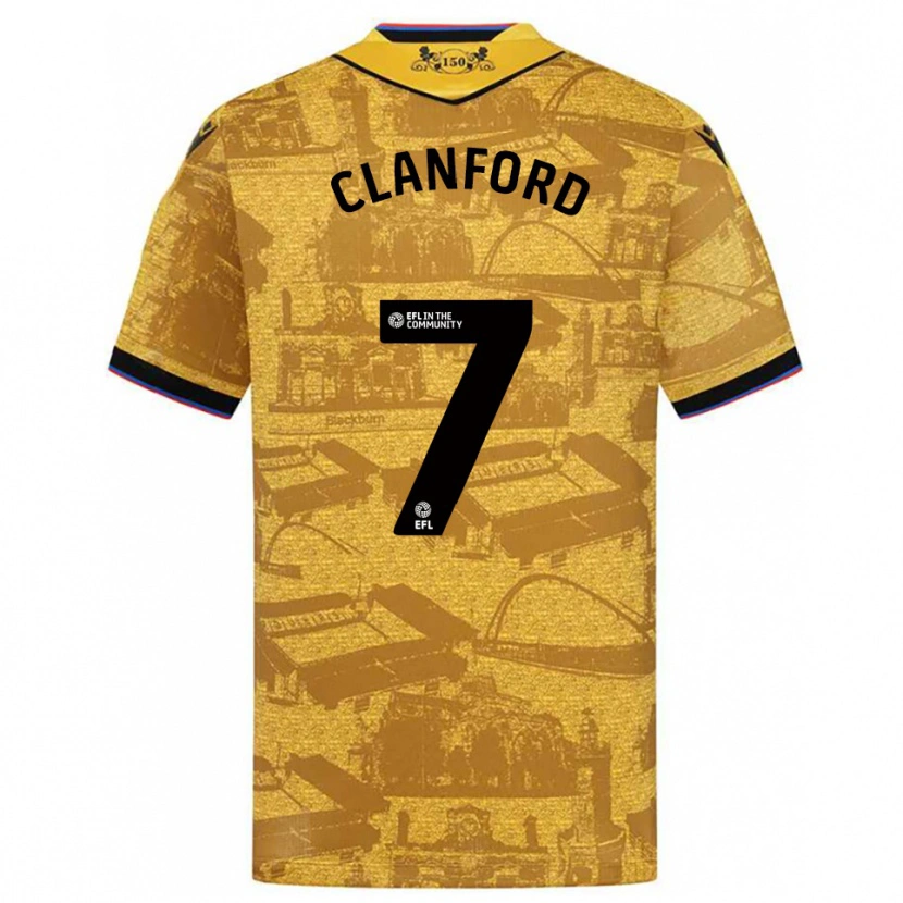Danxen Homem Camisola Charlie Clanford #7 Dourado Preto Alternativa 2025/26 Camisa