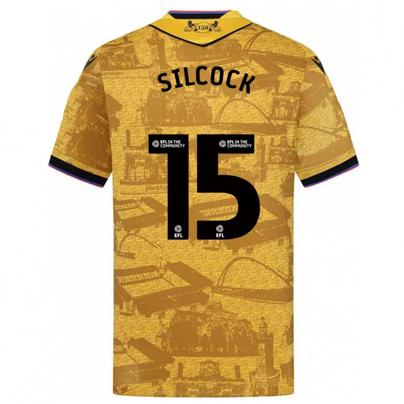 Danxen Homem Camisola Hannah Silcock #15 Dourado Preto Alternativa 2025/26 Camisa