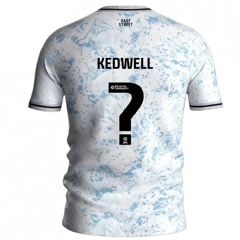 Danxen Homem Camisola Harvey Kedwell #0 Branco Azul Celeste Alternativa 2025/26 Camisa