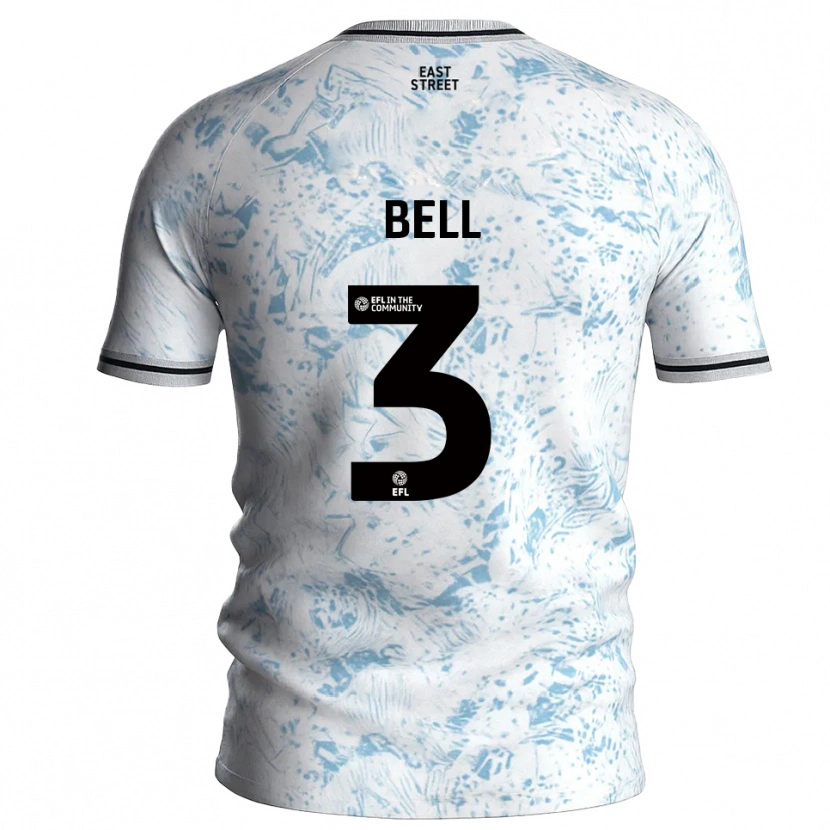 Danxen Homem Camisola Amari'i Bell #3 Branco Azul Celeste Alternativa 2025/26 Camisa
