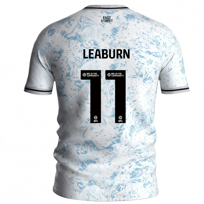 Danxen Homem Camisola Miles Leaburn #11 Branco Azul Celeste Alternativa 2025/26 Camisa