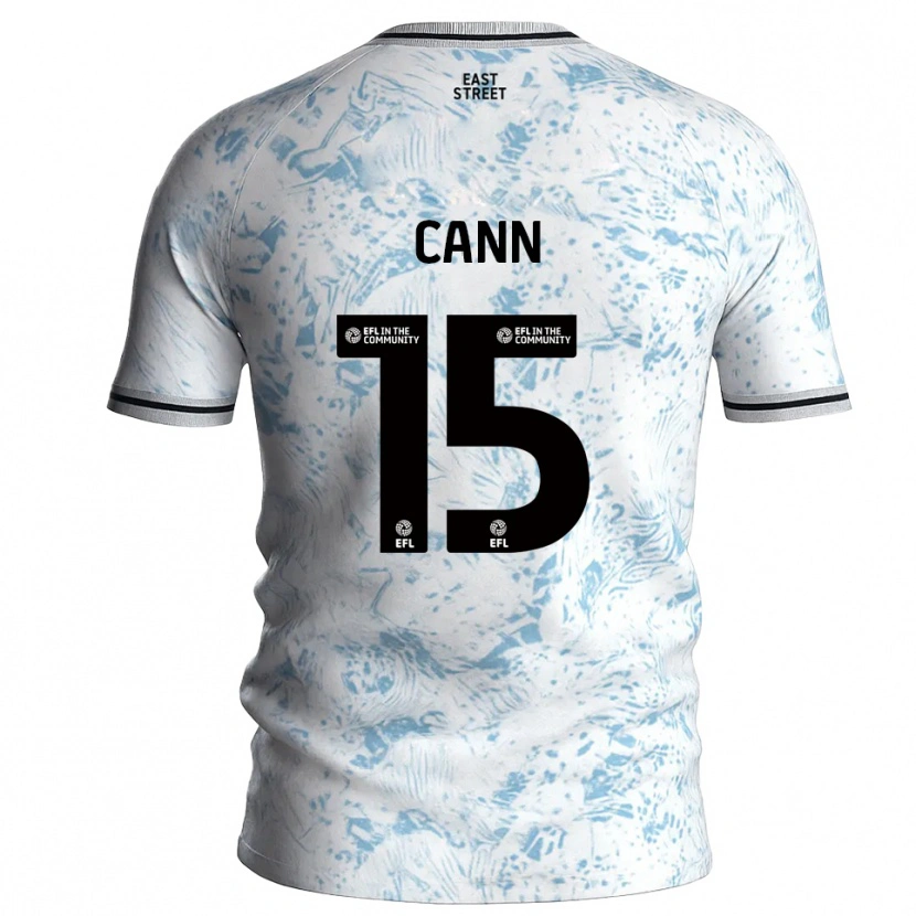 Danxen Homem Camisola Ethan Cann #15 Branco Azul Celeste Alternativa 2025/26 Camisa