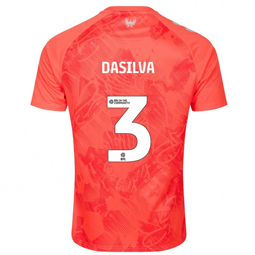 Danxen Homem Camisola Jay Dasilva #3 Laranja Branco Alternativa 2025/26 Camisa