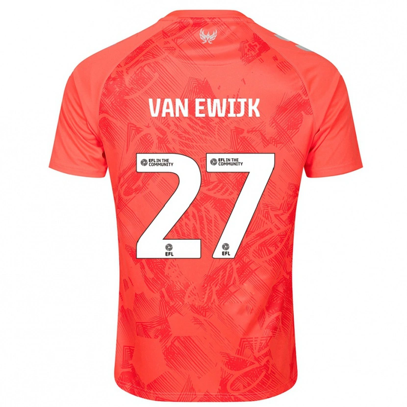 Danxen Homem Camisola Milan Van Ewijk #27 Laranja Branco Alternativa 2025/26 Camisa
