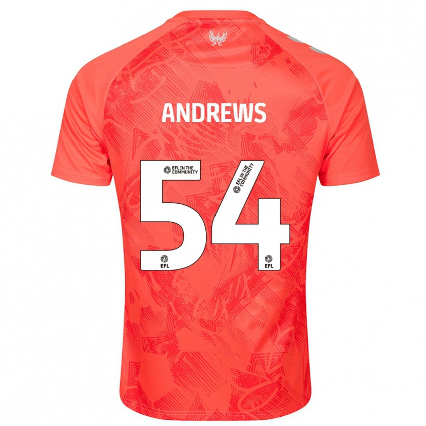 Danxen Homem Camisola Kai Andrews #54 Laranja Branco Alternativa 2025/26 Camisa