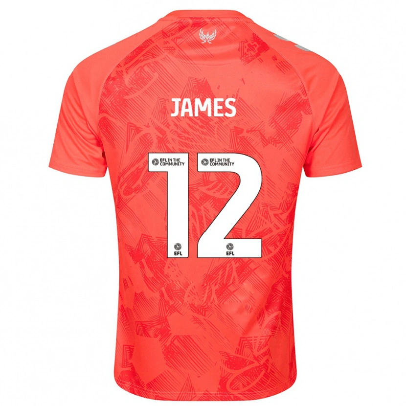 Danxen Homem Camisola Jack James #12 Laranja Branco Alternativa 2025/26 Camisa