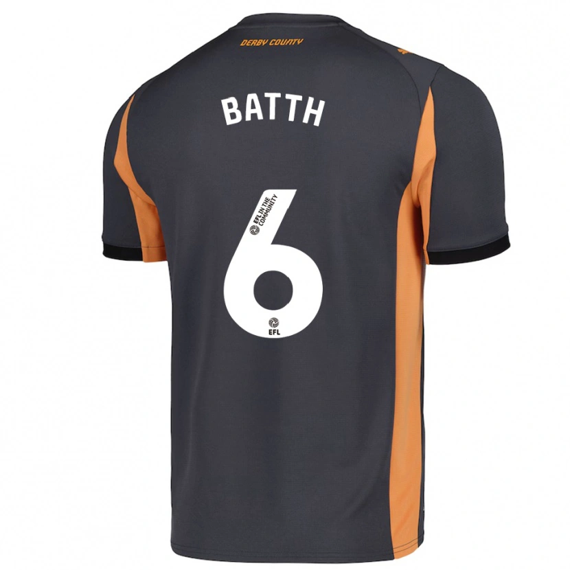 Danxen Homem Camisola Danny Batth #6 Cinza Laranja Preto Alternativa 2025/26 Camisa