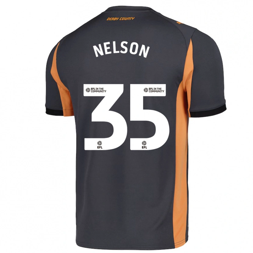 Danxen Homem Camisola Curtis Nelson #35 Cinza Laranja Preto Alternativa 2025/26 Camisa