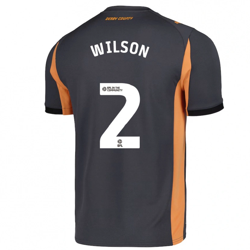 Danxen Homem Camisola Kane Wilson #2 Cinza Laranja Preto Alternativa 2025/26 Camisa