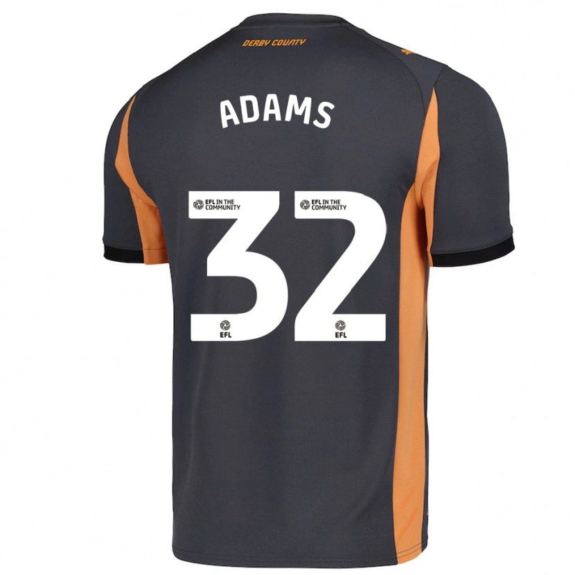 Danxen Homem Camisola Ebou Adams #32 Cinza Laranja Preto Alternativa 2025/26 Camisa