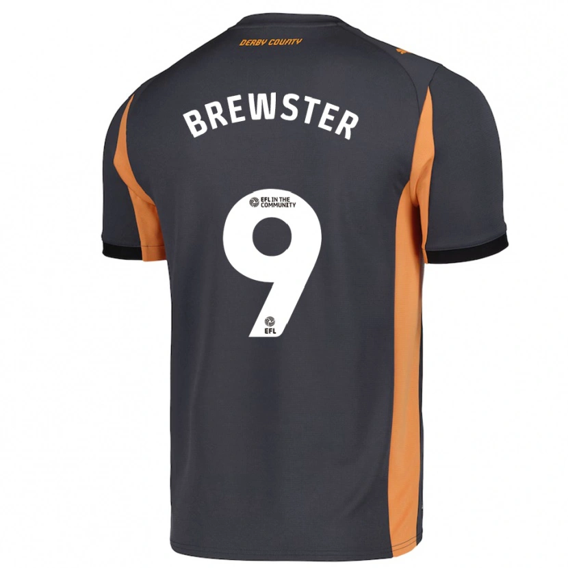 Danxen Homem Camisola Rhian Brewster #9 Cinza Laranja Preto Alternativa 2025/26 Camisa