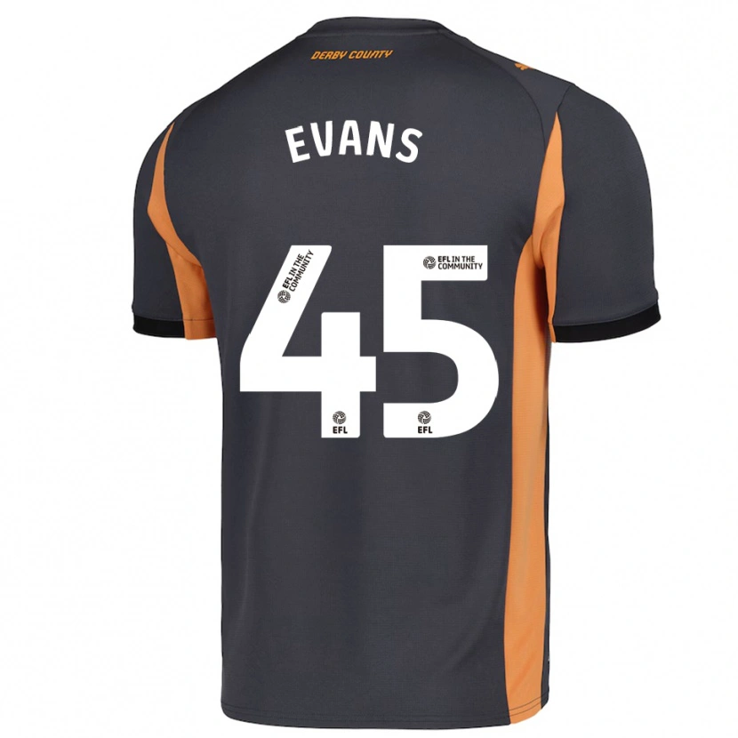 Danxen Homem Camisola Harry Evans #45 Cinza Laranja Preto Alternativa 2025/26 Camisa