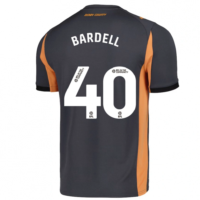 Danxen Homem Camisola Max Bardell #40 Cinza Laranja Preto Alternativa 2025/26 Camisa