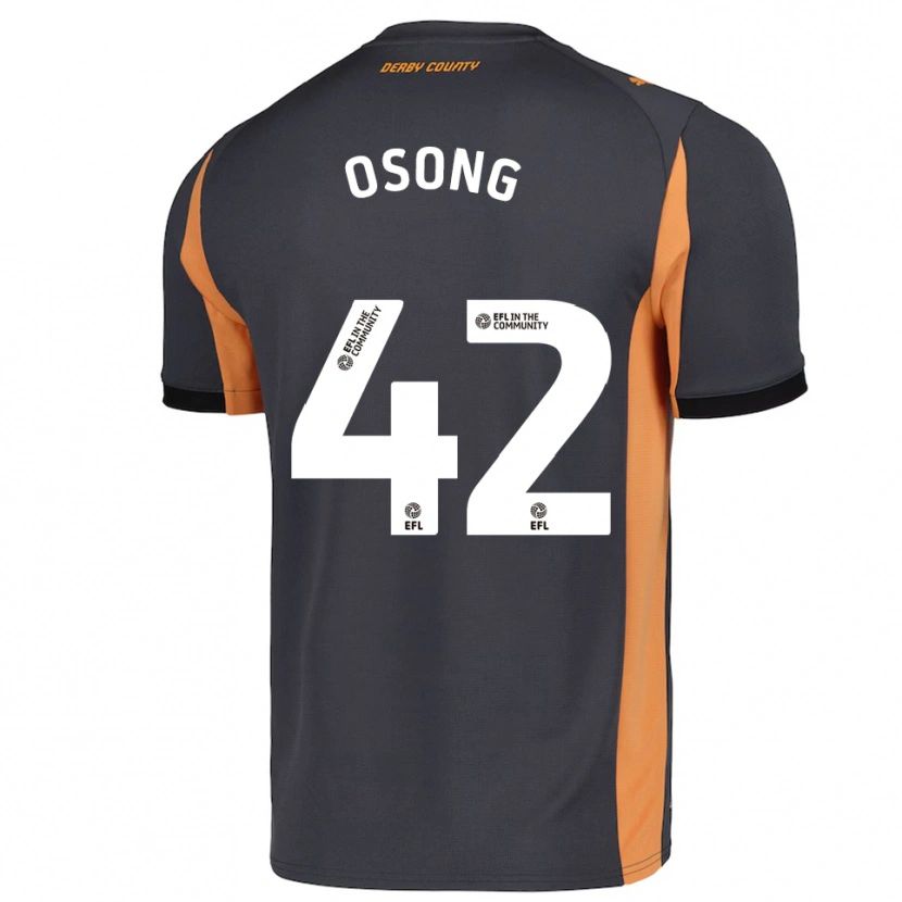 Danxen Homem Camisola Johnson Osong #42 Cinza Laranja Preto Alternativa 2025/26 Camisa